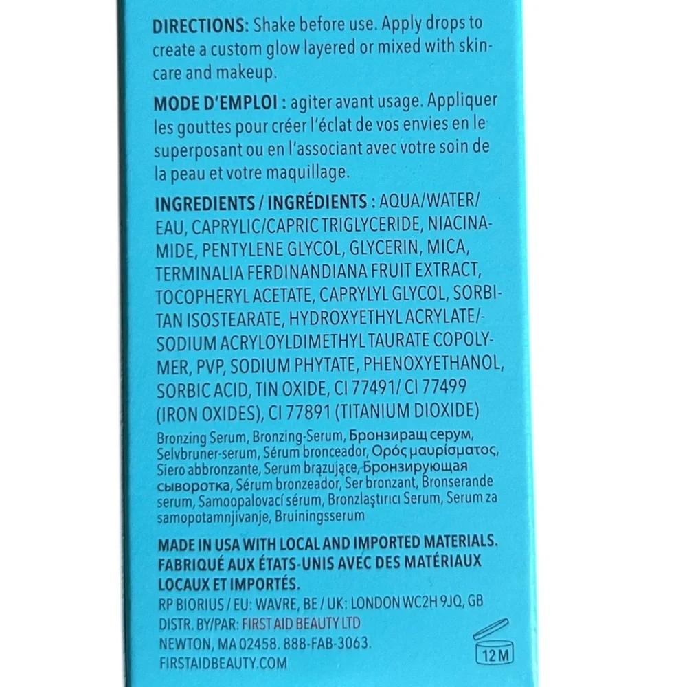 First Aid Beauty Bronze Glow Drops with Niacinamide New in Box!